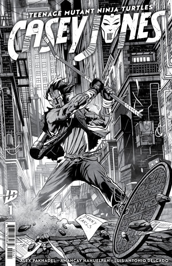 Casey Jones #1 1:25 Danny Earls Black & White Variant